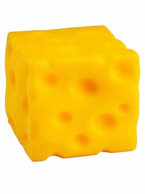 Novelty Cheese Cube Decorative Accent - Bright Yellow